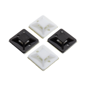 Suport plastic prindere coliere, NEGRU, 19x19 mm, autoadeziv, 100 buc TAD-1-B