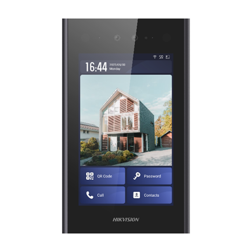 Videointerfon TCP/IP, 8' touch screen, recunoastere faciala - HIKVISION DS-KD9403-E6