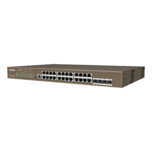 Switch 24 porturi PoE Gigabit, 1 port consola, 4 port SFP Gigabit, management - TENDA TND-TEG5328P-24-410W