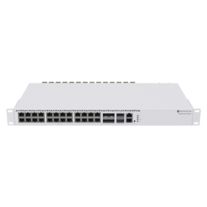 Management Switch 20 RJ45 2.5 Gigabit, 2 x QSFP+, 4 x Combo (2.5 Gigabit sau SFP+) - Mikrotik CRS326-4C+20G+2Q+RM