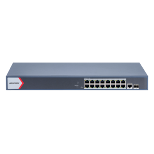 Switch 16 porturi PoE Gigabit, 1 porturi RJ45 Gigabit, 1 port SFP Gigabit, Smart Management - HIKVISION DS-3E1518P-EI-M