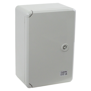 Cutie distributie IP65 din ABS gri, usa mata, placa metalica, 200x300x130 mm PP3001