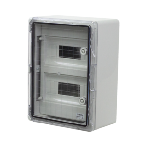 Cutie modulara IP65 din ABS gri, usa transparenta, 2 x 12 module, 300x400x170 mm PP3114