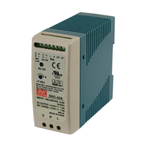 Sursa in comutatie cu back-up, 13.8V / 1.9A, monitorizare, sina DIN - MEAN WELL DRC-40A