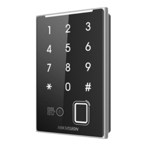 Cititor de proximitate MIFAR, amprenta, cod QR, Wiegand, RS-485, tastatura integrata -HIKVISION DS-K1109DKFB-QR