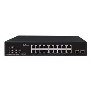 Switch 16 porturi PoE Gigabit, uplink 2xRJ45 + 2xSFP Gigabit - UNV NSW2010-18GT2GP-POE-IN