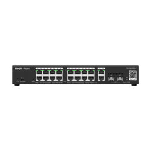 Switch 16 porturi PoE, 2 porturi GE, 2 porturi SFP, Gigabit, Cloud Management - Ruijie RG-ES220GS-P