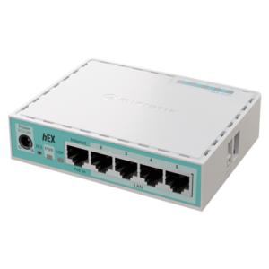 Router hEX, 5 porturi Gigabit, USB, PoE IN - MikroTik E50UG