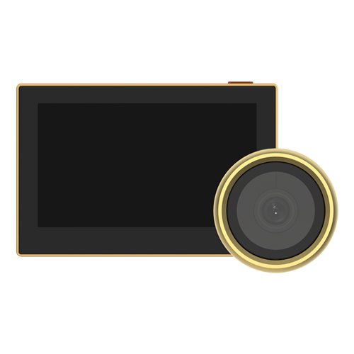 Vizor electronic smart, Wi-Fi, FullHD 1080P, monitor 4.3 inch, acumulator 2200mAh, Auriu - EZVIZ CS-HP2-Golden