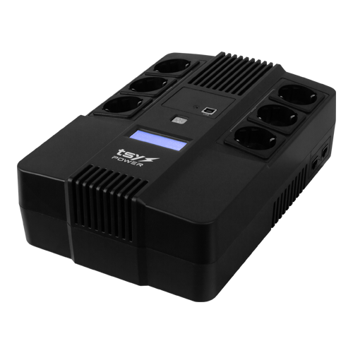 UPS TSY Power, 600VA/360W, LCD, line interactive, 6 x Schuko TSY-D-0K6-LCD