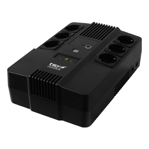 UPS TSY Power, 600VA/360W, LED, line interactive, 6 x Schuko TSY-D-0K6-LED