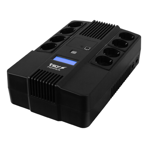 UPS TSY Power, 1000VA/600W, LCD, line interactive, 8 x Schuko TSY-D-1K0-LCD