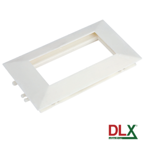 Rama alba cvadrupla pentru aparataj 45x45 mm (8 module) - DLX DLX-102-14