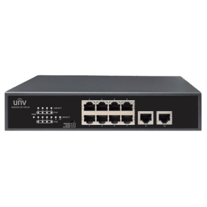 Switch 8 porturi PoE, 2 porturi uplink RJ45 - UNV NSW2010-10T-POE-IN