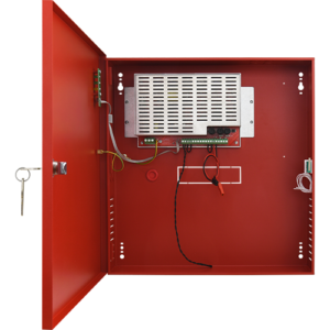 Sursa de alimentare EN 54-4, 27.6V/4.2A, cutie metalica cu loc acumulatori 2x17Ah/12V - PULSAR EN54C-5A17