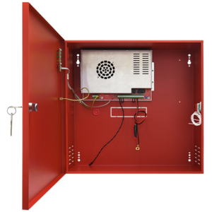 Sursa de alimentare EN 54-4, 27.6V/8.8A, cutie metalica cu loc acumulatori 2x28Ah/12V - PULSAR EN54C-10A28