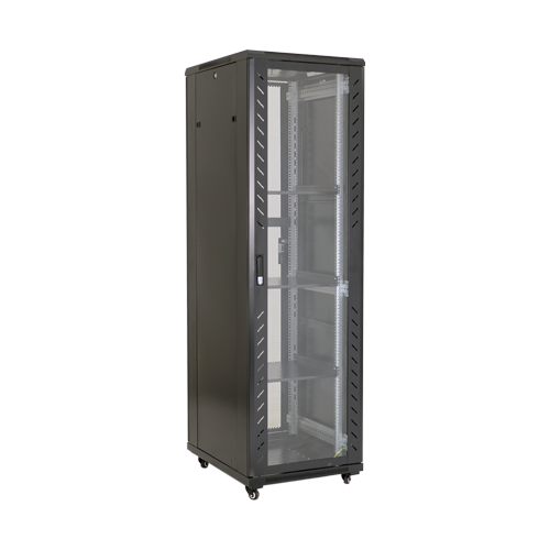 Rack podea 37U 19' 600x600, capacitate incarcare 500 Kg, negru - ASYTECH Networking ASY-37U-6060E