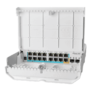 Smart Switch outdoor 16 x 10/100Mbps (15 PoE inversate), 2 x SFP - Mikrotik CRS318-1Fi-15Fr-2S-OUT