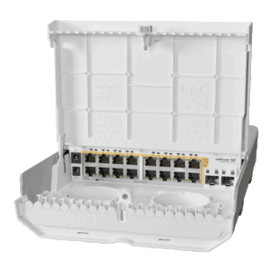 Smart Switch outdoor 16 x Gigabit PoE-Out, 2 x SFP+ - Mikrotik CRS318-16P-2S+OUT