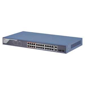 Switch 24 porturi PoE 100Mbps, 2 port uplink Gigabit, SMART Management - HIKVISION DS-3E1326P-EI