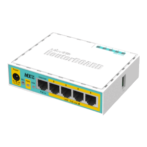 Router hEX PoE Lite, 5 x Fast Ethernet 4 x PoE, RouterOS L4 - Mikrotik RB750UPr2