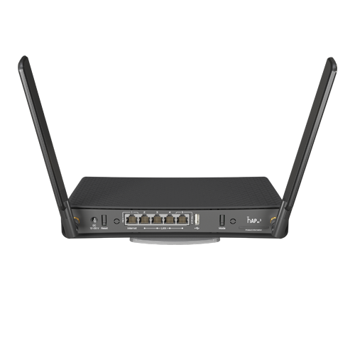 hAP ac³, 5 x Gigabit, 1 x PoE, 802.11b/g/n 2.4Ghz, 802.11ac 5Ghz, antene externe 3dBi 2.4GHz, 5.5dBi 5GHz - MikroTik RBD53iG-5HacD2HnD