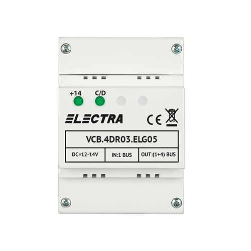 Doza derivatie video 4 iesiri pentru EXPERT, G3 - ELECTRA VCB.4DR03.ELG05