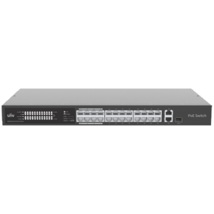 Switch 24 porturi PoE, uplink 2 porturi RJ45 Gigabit + 1 port SFP Combo - UNV NSW2020-24T1GT1GC-POE-IN