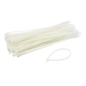 Coliere de plastic 100x2.5 mm, ALB, 100 buc TCP-100-2.5-W