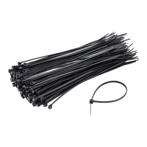 Coliere de plastic 360x3.6 mm, NEGRU, 100 buc TCP-360-3.6-B